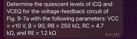 Solved Determine The Quiescent Levels Of Icq And Vceq For Chegg