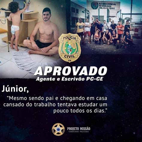 Junior Oliveira aprovado PC CE 2021 Projeto Missão