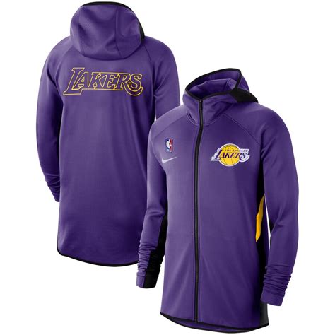 Mens Nike Purple Los Angeles Lakers Showtime Performance Full Zip Jacket