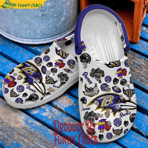 Baltimore Ravens Logo Pattern Crocs For Adults Discover Comfort And