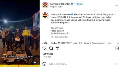 Viral Mobil Pelat Dinas Polri Dipakai Kampanye Di Tangerang Ternyata