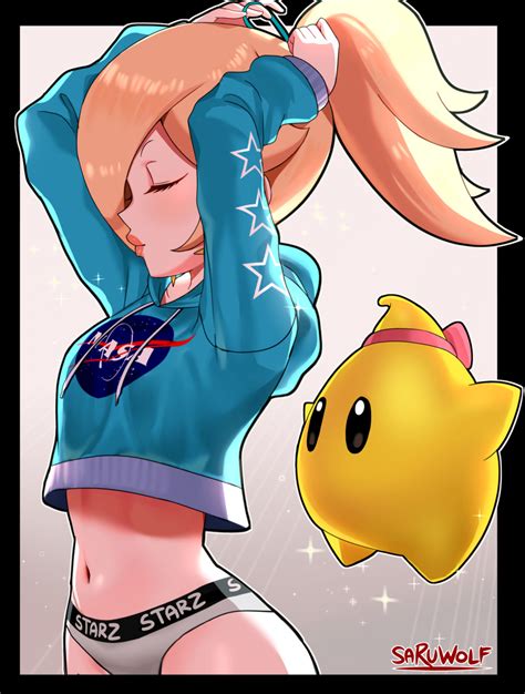 Rule 34 1girls Blonde Hair Crop Top Cute Female Luma Mario Series