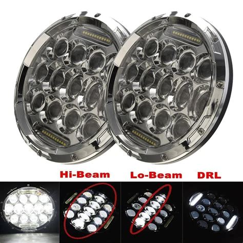 7 Inch Round Led Jeep Headlights High Power 78w Super Bright Led