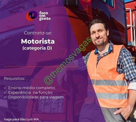 Motorista São Luís Ma 01 Vagas Themos Vagas Empregos E