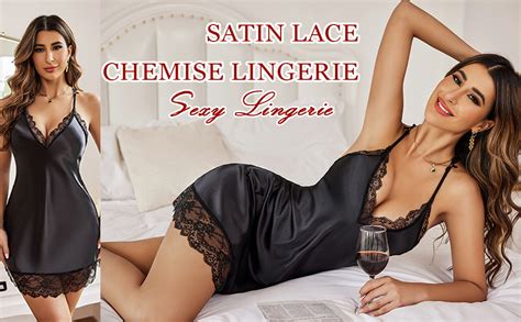 Buy Softwrap Women Lingerie Satin Lace Chemise Nightgown Online At Best