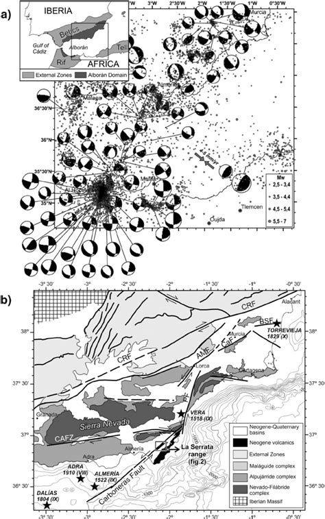 A Instrumental Seismicity From IGN 2014 And Focal Mechanisms From