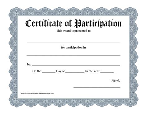 Blank Award Certificates Printable