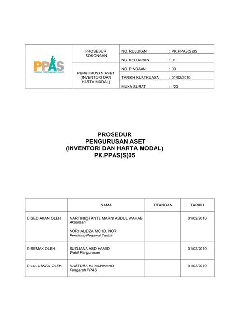 Pdf Prosedur Pengurusan Aset Inventori Dan Harta Pdfslidenet