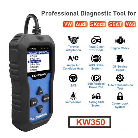 Konnwei Kw Obd Code Scanner For Car Vag With Abs Airbag Reset Oil