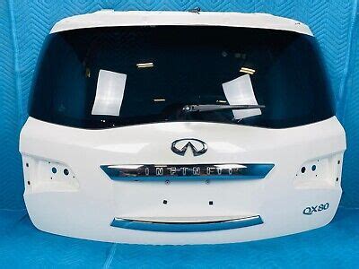 Infiniti QX80 Liftgate Tailgate Back Door Lid W Glass White QAB 2014