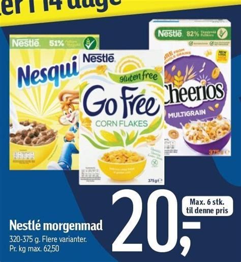 Nestlé morgenmad tilbud hos Føtex