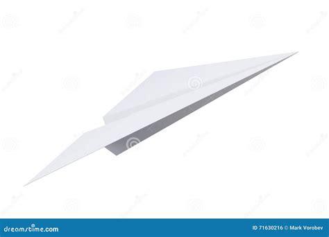 Paper Airplane Origami Isolated On White Background. 3d Rendering Stock ...