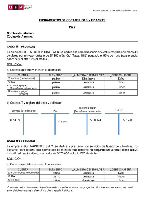 Semana Pa Partida Fundamentos De Contabilidad Y Finanzas