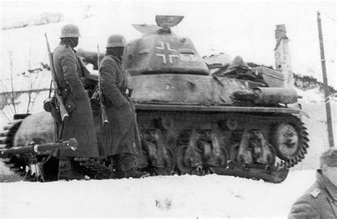 A French Hotchkiss H38 Light Tank With The 7th SS Prinz Eugen Panzer