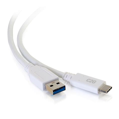 10ft (3m) USB-C® to USB-A SuperSpeed USB 5Gbps Cable M/M - White ...