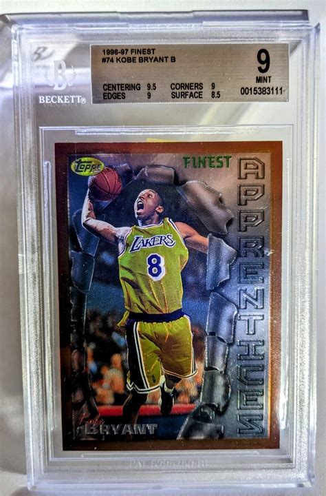 Kobe Bryant Topps Finest Bgs Mint Hof Read Hoops