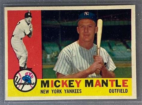 1960 Topps Mickey Mantle 350 Matthew Bullock Auctioneers