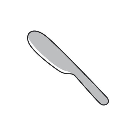 Premium Vector Butter Knife Utensil Cutlery Icon Vector Illustration