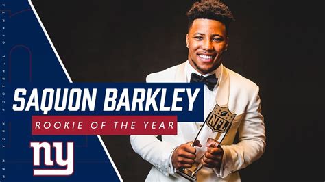 Giants Saquon Barkley Offensive Rookie Of The Year Acceptance Speech