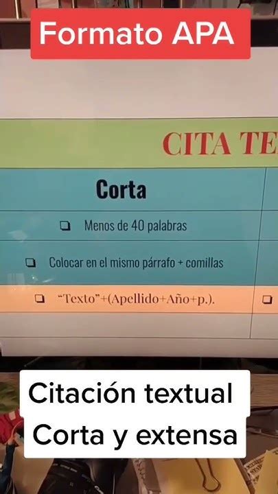 Cita Textual Corta Y Cita Textual Larga En Formato Apa Formatoapa Formato Apa 7ma Séptima