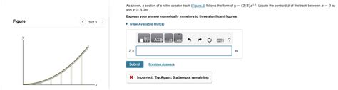 Solved As Shown A Section Of A Roller Coaster Track Figure Chegg