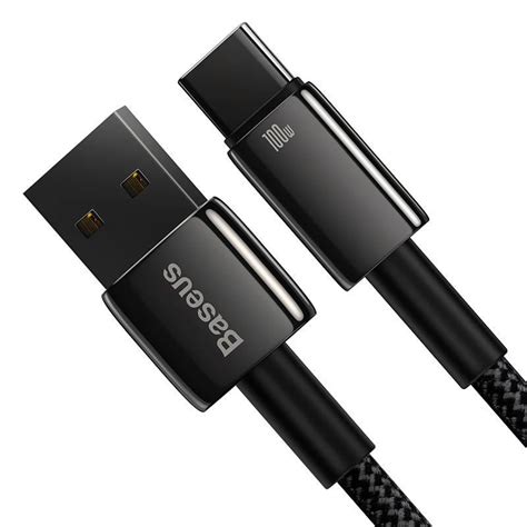 Baseus Tungsten Gold Usb A Usb C Cable M W Black