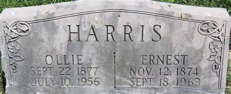 Ollie Edwards Harris Find A Grave Memorial