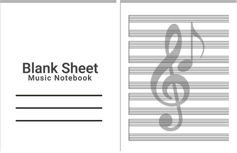 Blank Sheet Music Notebook 26735000 Vector Art at Vecteezy