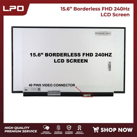 LPO Laptop LCD Screen 15 6 Inches 40 Pins 240Hz Full HD 1920 X 1080