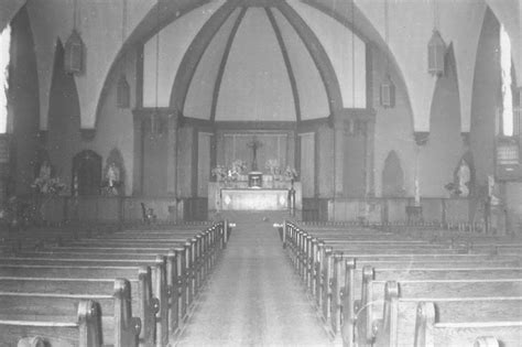 Local History @ CDPL: St. Bernard's Catholic Church (inside photograph) in September of 1957