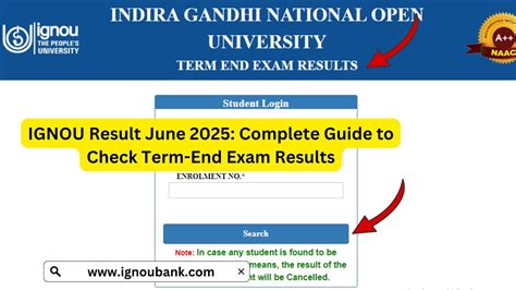 ignou result june  complete guide  check term  exam results