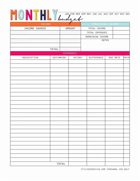 Monthly Bill Checklist Printable 2020 | Example Calendar Printable