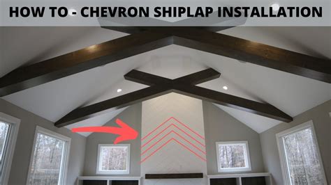 Pro Tips And Techniques For A Chevron Shiplap Wall Installation Chevron Pattern Fireplace Wrap