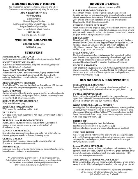 Glacier Brewhouse Anchorage, AK Menu (Updated: July 2024)