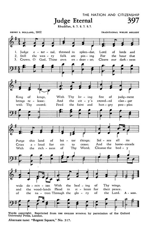 The Hymnal Of The Evangelical United Brethren Church 397 Judge Eternal