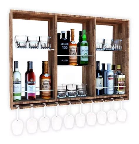 Bar De Parede Adega Porta Bebidas Whisky Vinho Alto Padr O