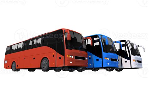 Three Colorful Coach Buses 25276027 Png