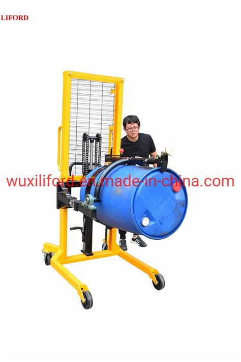 Factory Price 450kg Hydraulic Drum Rotator Drum Lifter Drum Transporter