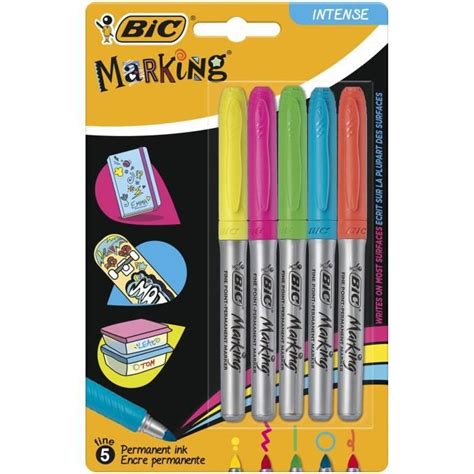 Bic Marking Marqueurs Permanents Pointe Moyenne Couleurs Pastel