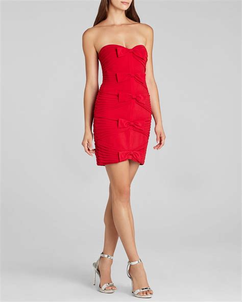 Bcbgmaxazria Bcbg Max Azria Dress Sabrinna Bow In Red Rio Red Lyst