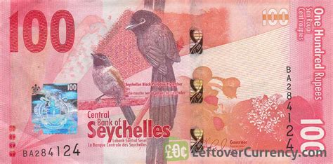 100 Seychelles Rupees Banknote Exchange Yours For Cash Today