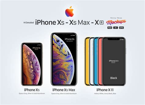 Free Apple Iphone Xs Xs Max Xr Mockup Set In Psd Ai Eps Good Mockups