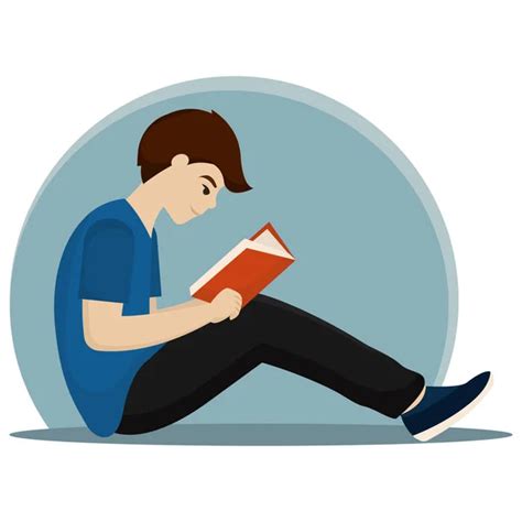 Ilustraciones De Stock De Hombre Leyendo Libro Depositphotos