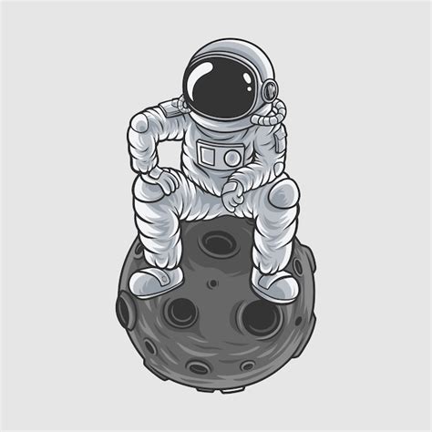 Premium Vector Astronauts Master Of The Moon