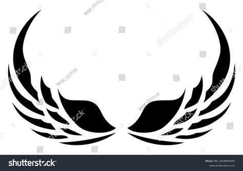 Wings Vector Silhouette Vector Isolated Illustration Stock Vector ...