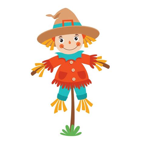 Cartoon Illustration Of A Scarecrow Vector Art At Vecteezy