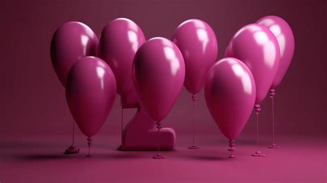 Balloon Number Pink Balloons With 2 Backgrounds | JPG Free Download ...