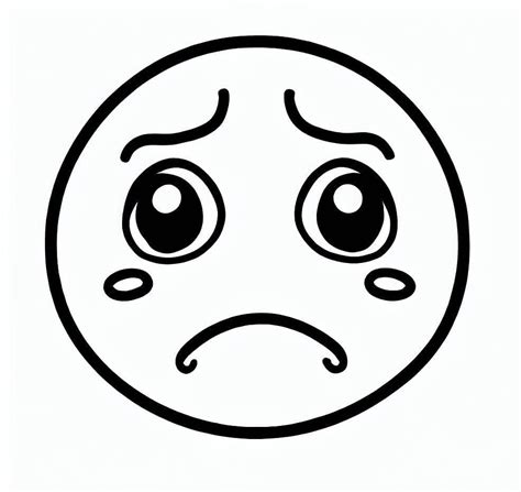 Emoji Triste Para Colorir - Desenhos de Emoji Triste para Colorir, Pintar e Imprimir - Colorir.Info