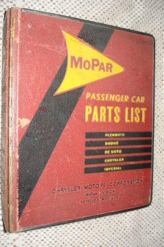 Find Dodge Plymouth Chrysler De Soto Parts Book Original Rare