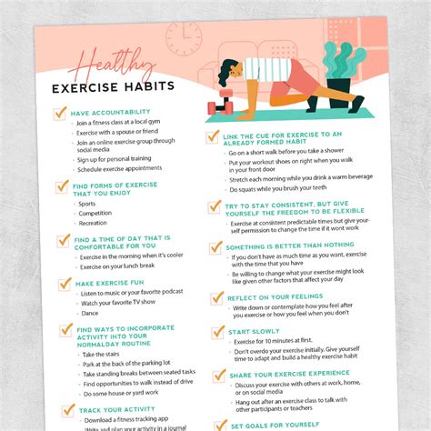 Healthy Exercise Habits – Adult and pediatric printable resources for ...